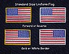 Standard 2" X 3 ½" Forward or Reverse American Flag